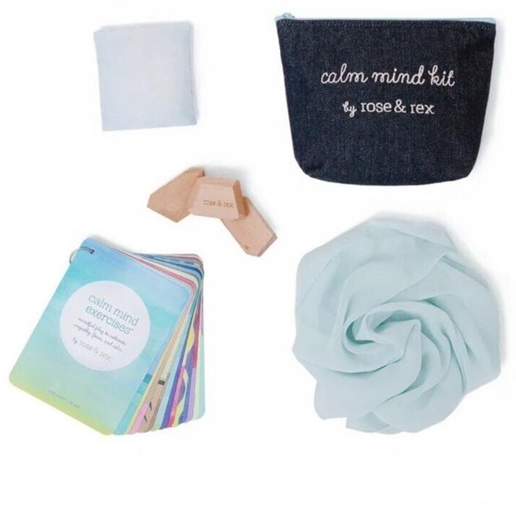Rose & Rex Other - Rose & Rex Calm Mind Kit Mindfulness Sensory Play Set with Wooden Blocks Bag